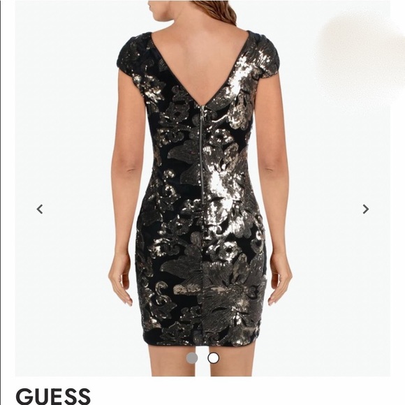 Guess gold & velvet sequined sz 4 - Picture 2 of 6
